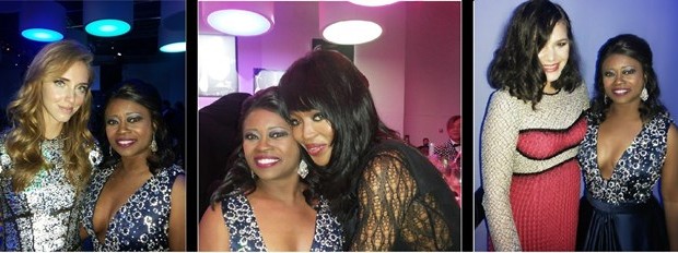 Actriz Taylor Re Lynn y Naomi Campbell Unite al benéfica de amfAR en Milano 2015